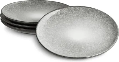 Produktbild von SPRINGLANE Frühstücksteller 4er-Set - Geschirr Misty Cliff, Grau, Steingut Tafelservice