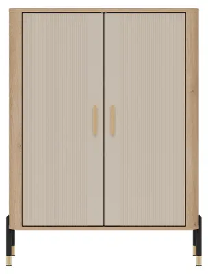 Productafbeelding van Furniture24 Kommode Dante Dt11, dressoir voor de woonkamer, 93 x 122 x 40 cm - Cremona eik/kasjmier