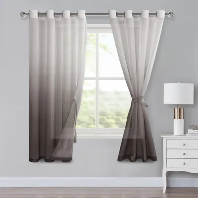 Immagine prodotto di Tende a pannello, set di 2 - Effetto sfumatura di colore - Tende a passanti - Altezza 160 cm x Larghezza 140 cm - Ideali per camera da letto/soggiorno -