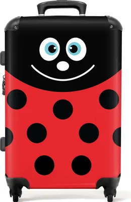 Produktbild von NoBoringSuitcases.com - Großer roter Koffer - Kinderkoffer Tiere für Jungen und Mädchen - Reisekoffer mit 4 Rädern - Trolley auf Rädern 72 Liter - Rollkoffer große Kinder XL - Geräumiger Koffer 20kg - Reisegepäck & Reisezubehör mittelgroßKoffer Mittelgroß 67x43x25 cm, 72L,
