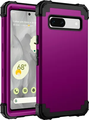 Immagine prodotto di Custodia per Google Pixel 7A Hybrid 3in1 PC e TPU antiurto, custodia resistente Viola