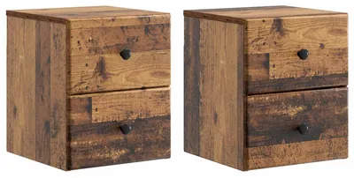 Productafbeelding van vidaXL Wandgemonteerde nachtkastjes, 2 stuks, gerecycled hout, 34,5 x 33 x 40 cm