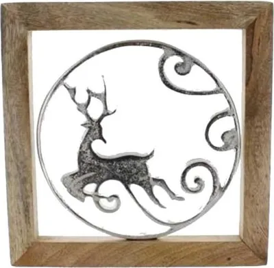 Obrázok produktu pre Obrázok – sob v kruhu – cca 25,5 x 2,5 x 25,5 cm