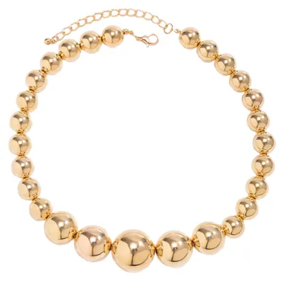 Produktbild von NIHENHAO Trendige, verstellbare Choker-Halskette mit großen Perlen, Accessoire i