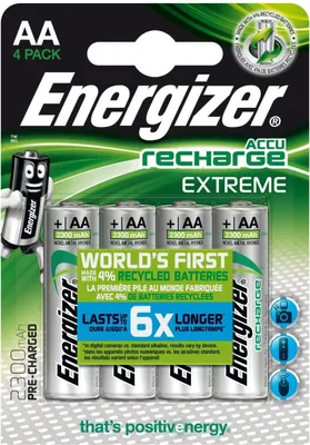 Image de Energizer Accu Recharge Extreme 2300 AA BP4 Batterie rechargeable Hybrides nickel-métal (NiMH)