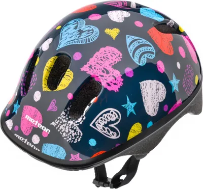Produktbild von Meteor Schutzhelm, Kinderhelm, Fahrradhelm, Rollschuhe, KS06 Helm Kinderfahrradhelm Helm, größe  XS 44-48 cm Hearts