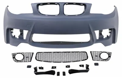 Imagen del producto de Parachoques delantero para BMW Serie 1 (E81 / E82, E87 / E88) de 2004 a 2011, con diseño "1M" e incluye la parrilla delantera inferior.