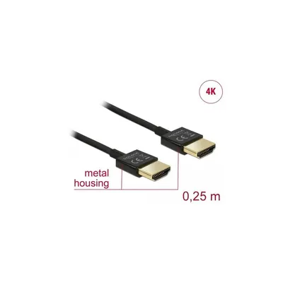 Obrázok produktu pre DeLOCK 85117, 0,25 m, Typ HDMI (štandard), Typ HDMI (štandard), 3840 x 2160 px, 3D kompatibilita, Čierna