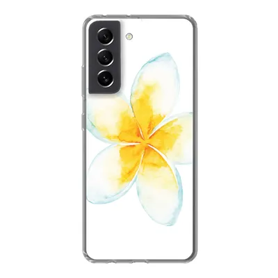 Produktbild von MuchoWow® Handyhülle Schutzhülle Hülle für Samsung Galaxy S21 FE Aquarellfarbe - Blume - Tropisch Silikon Softcase Handy Hülle - Mobiltelefonhülle