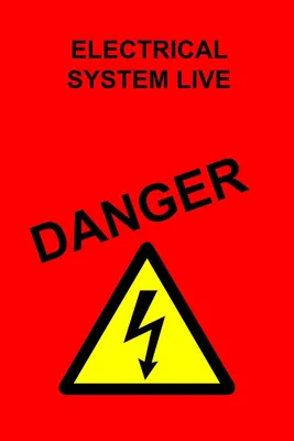 Poster – Gefahr, rot, elektrostatisch, 32,5 x 20,7 cm
