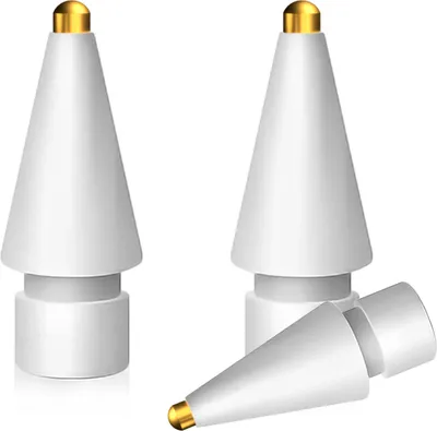 Produktbild von MMOBIEL 1mm Ersatzspitsen Kompatibel mit Apple Pencil Spitze - 3 Stück - Weiß