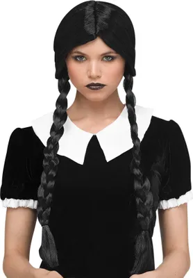 Produktbild von Gothic Schulmädchen Perücke für Erwachsene