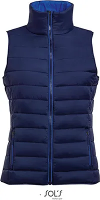 Image de SOLs 01437 | Bodywarmer Wave léger pour femmes - Couleur : Navy - Taille : S