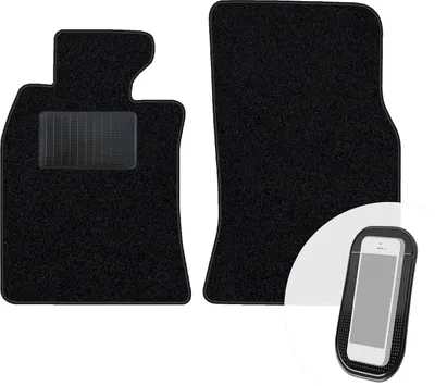 Produktbild von moto-MOLTICO Vorne Fußmatten Auto Velours Autoteppiche Schwarz Automatten Set 2-teilig passend für MINI Cooper 2006-2013