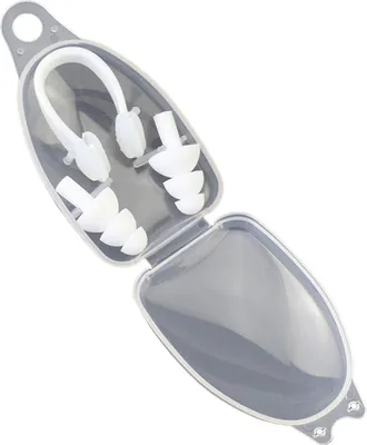 Produktbild von Schwimm-Nasenclip-Set, Silikon-Schwimm-Ohrstöpsel, wasserdichte Pool-Nasenclips, Wassersport-Nasenschutz, rutschfestes Ohrstöpsel-Set