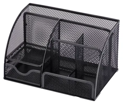 Imagen del producto de Organizador de escritorio RICOO, sistema de almacenamiento y organización para oficina, modelo B001-B. Incluye: portalápices, caja para bolígrafos, organizador de escritorio, soporte para bolígrafos, sistema de organización para oficina, estuche para bolígrafos, accesorios de escritorio y sistema de almacenamiento.  También incluye un portalápices