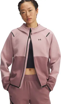 Obrázek produktu pro Under Armour Unstoppable Fleece Fz - tourmaline pink, Velikost:M