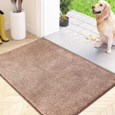 Produktbild von Schmutzfangmatte Innen 50x80cm rutschfest waschbar Fußmatte Braun
