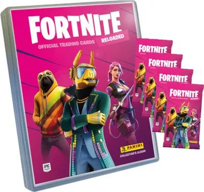 Produktbild von Fortnite Trading Cards Reloaded Serie 2 (2020) - 1 Sammelmappe + 4 Booster