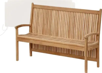 Produktbild von Gartenbank Pescara Teak Massivholz 120 cm Creme