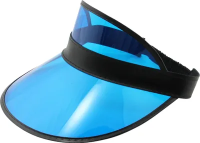 Produktbild von Visor Cap - Retro Schildkappe - 80s Poker Schildmütze blau-schwarz