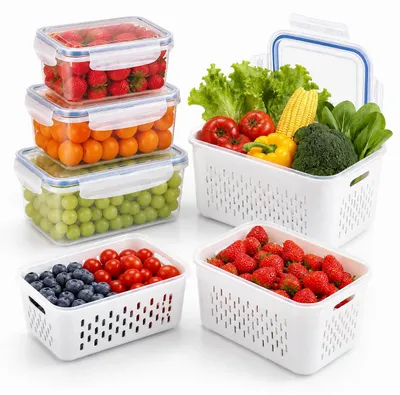 Aufbewahrungsboxen-Set mit Deckel, 3 Größen, BPA-frei