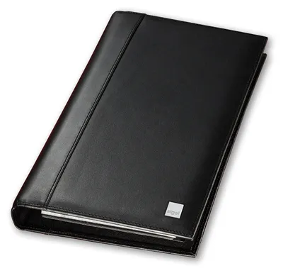 Produktbild von SIGEL VZ204 Visitenkarten-Ringbuch für 160 Karten, aus Rindsleder, mit 20 Sichthüllen und Register A-Z