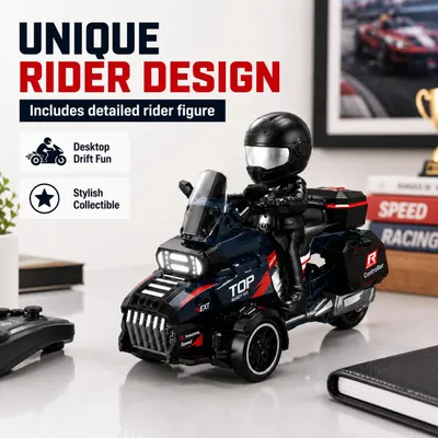 Produktbild von Driftauto - Ferngesteuertes Miniaturauto - Maßstab 1:43 - 4WD - Bürstenloser Motor - LED-Scheinwerfer - 2,4 GHz - Blau