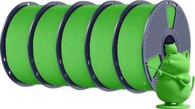 Image de filament pour imprimante 3D, matériau PLA, faible rétraction, vert