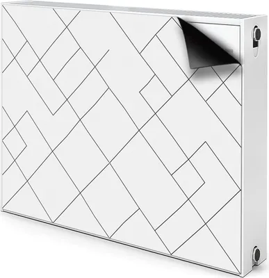 Produktbild von Magnet Verkleidung Abdeckung Heizkörperabdeckung Heizkörperabdeckung 110x60 cm  - Linien und Quadrate
