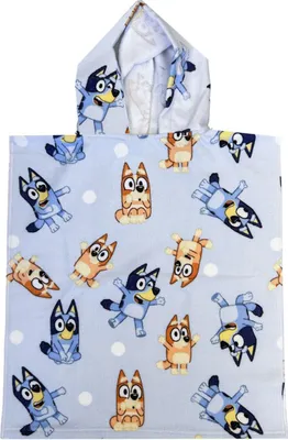 Zdjęcie produktu dla Bluey Poncho 50x115cm - Ręcznik plażowy dla dzieci
