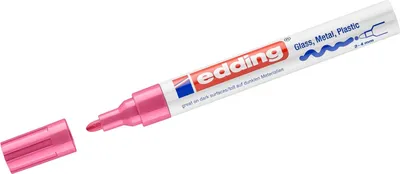 Produktbild von Glanzlack-Marker edding 750 2-4mm rosa Packung mit 10 Stück