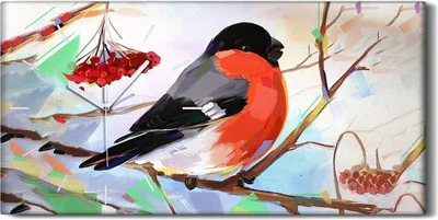 Produktbild von Wanduhr Uhr Wandbild Leinwand 60x30 Malerei Abstrakte Zweige Vogel Kunst - weiße Hände