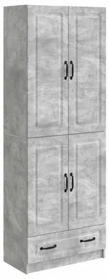 Image de Ensemble de Meubles 2 pcs Gris béton Bois d'ingénierie
