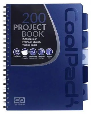 Obrázok produktu pre Zošit A4, 200 listov, tmavomodrý Coolpack