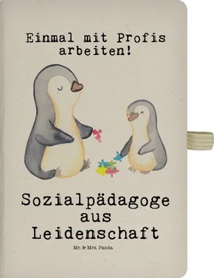 Produktbild von Mr. & Mrs. Panda Journal Sozialpädagoge Leidenschaft - Transparent - Geschenk, Tagebuch, Adressbuch, notizbuch, Kladde, DIN A4