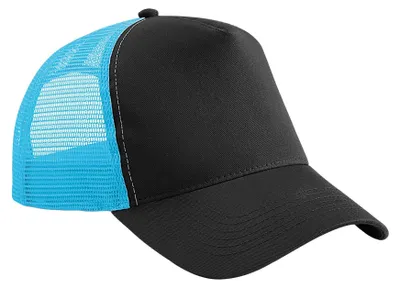 Produktbild von Beechfield - Trucker Cap Snapback für Herren/Damen Uni FK1457 (Einheitsgröße) (Schwarz/Meeresblau)