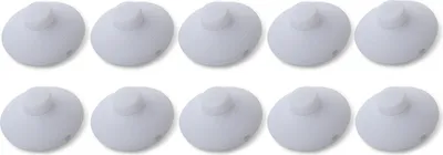 Produktbild von Fußschalter rund schwarz / weiß - Farbe + Menge: 10 x weiß