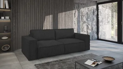 Produktbild von Sofa 3-Sitzer mit Schlaffunktion VAJANA Stoff Tilia Schwarz