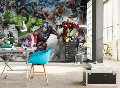 Produktbild von Komar Vlies Fototapete - Marvel Avengers Assemble - Größe 400 x 250 cm