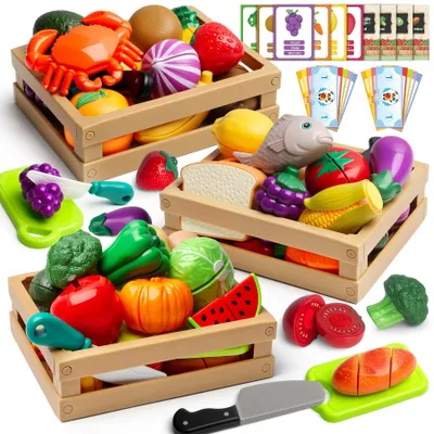Immagine prodotto di Set di giocattoli educativi a tema cucina, con 26 accessori alimentari