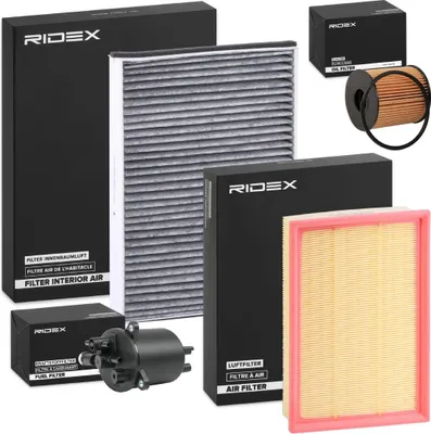 Produktbild von RIDEX Filterset Inspektionspaket Filtersatz für LAND ROVER Freelander 2 SUV (L359) Freelander 2 Kastenwagen (L359)