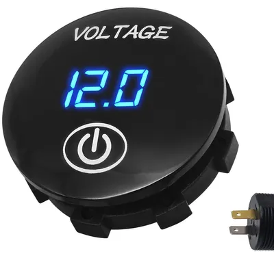 Produktbild von ProRide Universeller Einbau-Voltmeter 12-24V DC mit Ein/Aus-Schalter, Blau