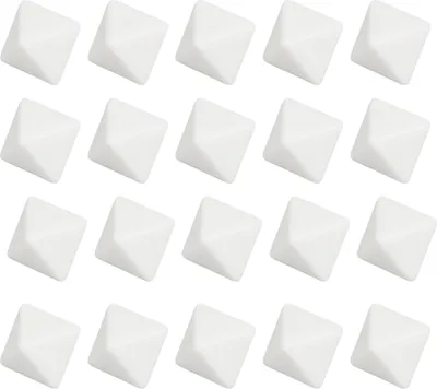 Zdjęcie produktu dla 20 sztuk 8-stronnych plastikowych kości do gry planszowej Zestaw DIY do gry planszowej Liczenie matematyczne biały