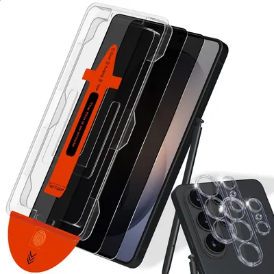 Produktbild von 2-Pack Samsung S26 Ultra Displayschutzfolie & 2-Pack Kameraschutz - Gehärtetes Glas | [Automatische Installation] - Blasenfrei