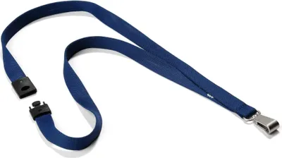 Zdjęcie produktu dla DURABLE Ta?ma tekstylna SOFT COLOUR 15 z szerokim karabi?czykiem, Ciemny granatowy, 812728, 10 szt.