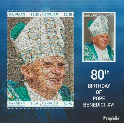 Produktbild von Briefmarken St. Vincent - Canouan 2007 Mi 66-70 Kleinbogen (kompl.Ausg.) postfrisch Papst Benedikt XVI.