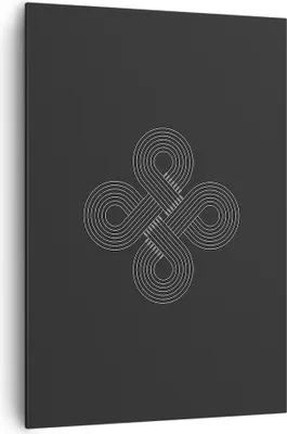 Produktbild von Bild auf Leinwand - Leinwandbild - Einteilig - Symbol Schleife Unendlichkeit - 70x100cm - Wand Bild - Wandbilder - Leinwanddruck - Wanddekoration - Leinwand bilder - Wandbild - PA70x100-4931