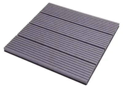 Produktbild von WPC-Gartenbodenplatten - Klickfliesen - 22er-Set - 30 x 30 cm - Holzoptik - Hellgrau