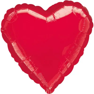 Produktbild von amscan HERZ ROT METALLIC FOLIENBALLON METALLIC